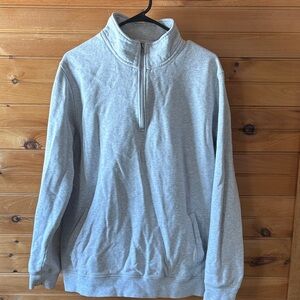 L.L. Bean Light Gray Zip-Up Men's Sweater